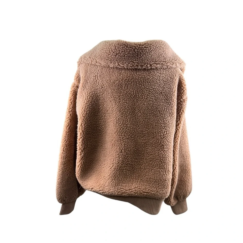 Express Tan Teddy Jacket - Picture 3 of 5